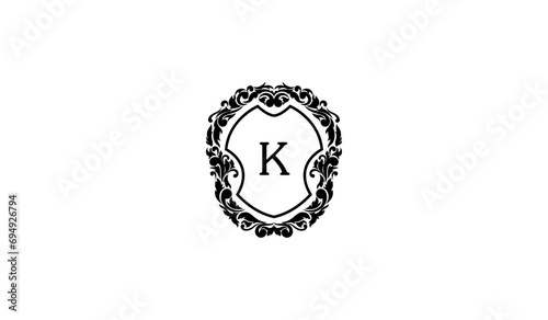 Luxury Alphabetical Card Logo K