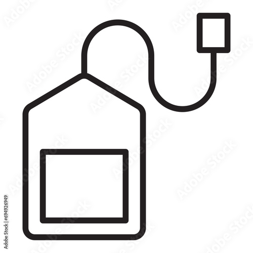 Tea bag coffee line icon.