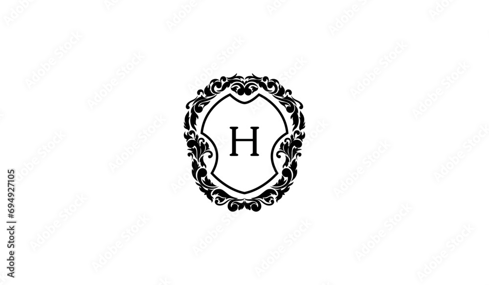 Luxury Alphabetical Card Logo H Luxury Alphabetical Card Logo H