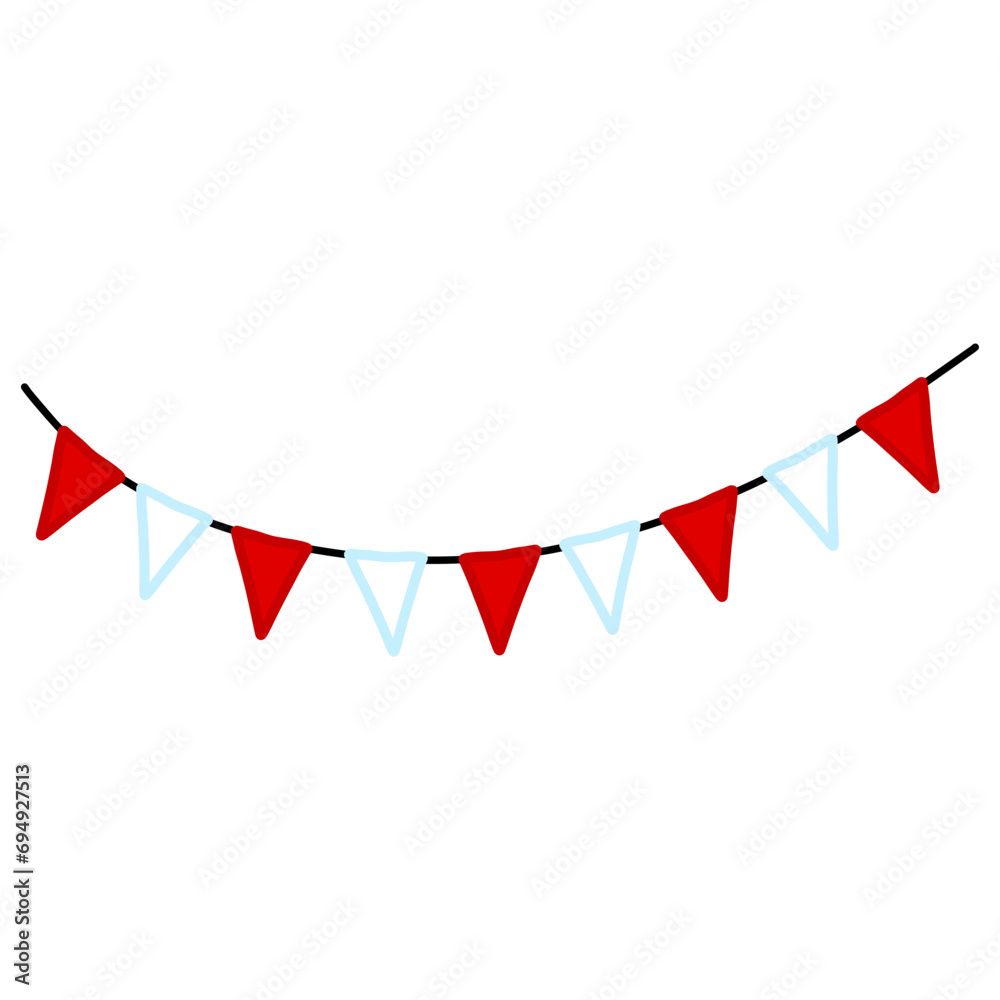 Flag Ribbon Streamer Flags Red and White Illustration Vector Flag Ribbon Streamer Flags Red and White Illustration Vector