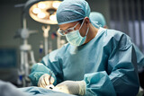 Portrait of a surgeon in a hospital, a medical specialist leading a plastic surgery operation