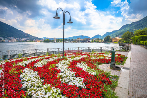 Town of Como lakefront view, Como lake