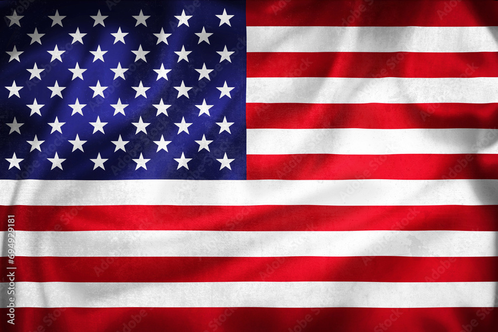 Grunge illustration of US flag
