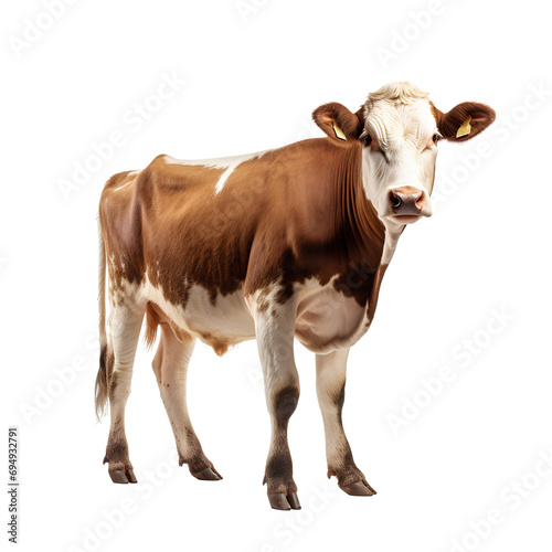 cow on white