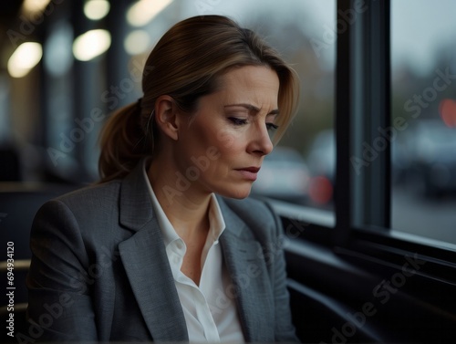 A subtle yet impactful portrayal of a depressed businesswoman experiencing quiet desperation