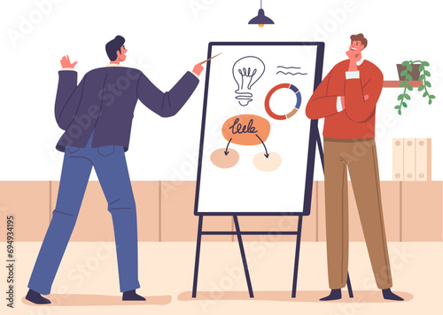 Conductor Character Orchestrates Work Process With Precision, Harmonizing Tasks And Timelines. Like A Skilled Maestro