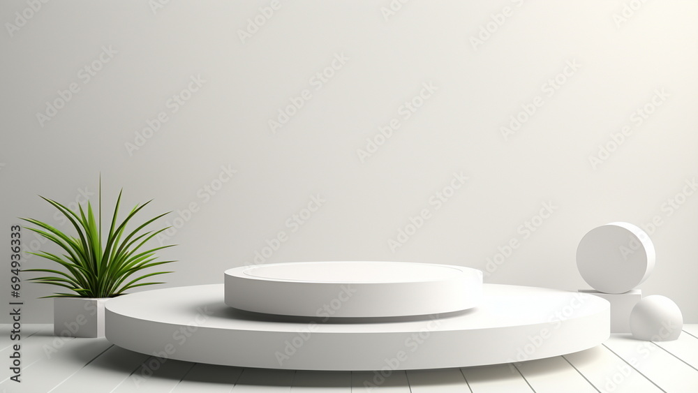 product podium, 3d render with Generative AI product podium, 3d render with Generative AI