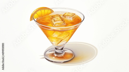 Cantaritos cocktail on white background photo