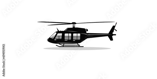 90s style vintage retro helicopter icon in black, military helicopter isolated on white, helicopter in flight
