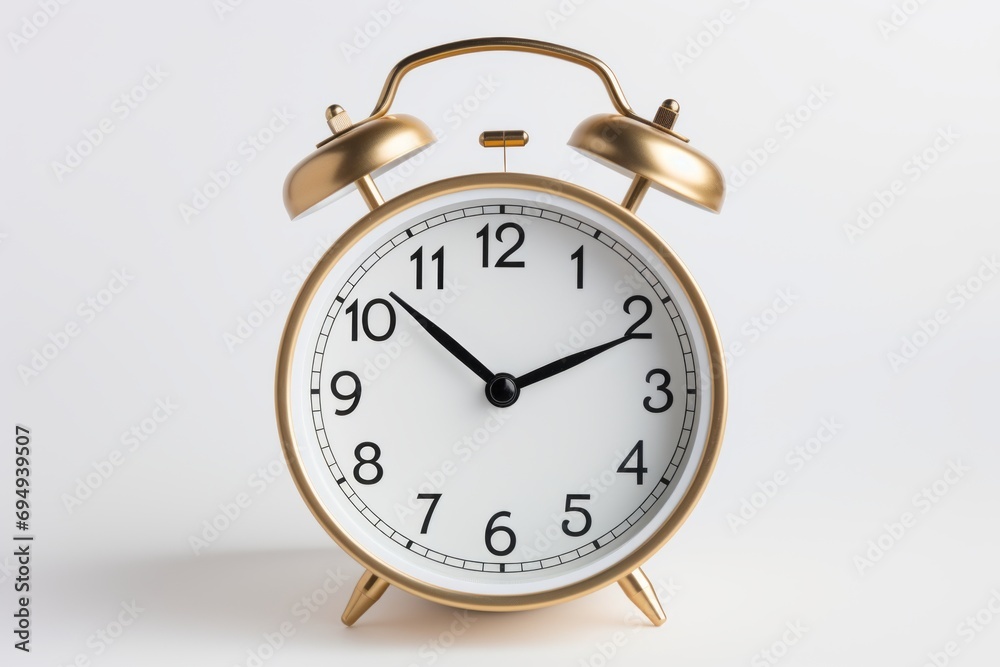 alarm clock on white alarm clock on white
