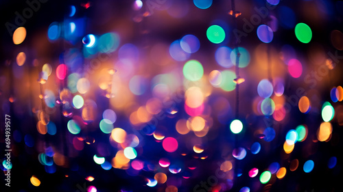 christmas background with bokeh lights