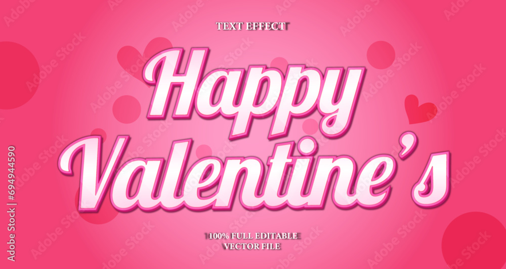 Editable Text Effect Happy Valentine's Vector Graphic Editable Text Effect Happy Valentine's Vector Graphic