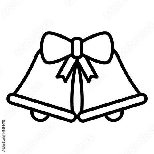 Wedding bells icon or Christmas