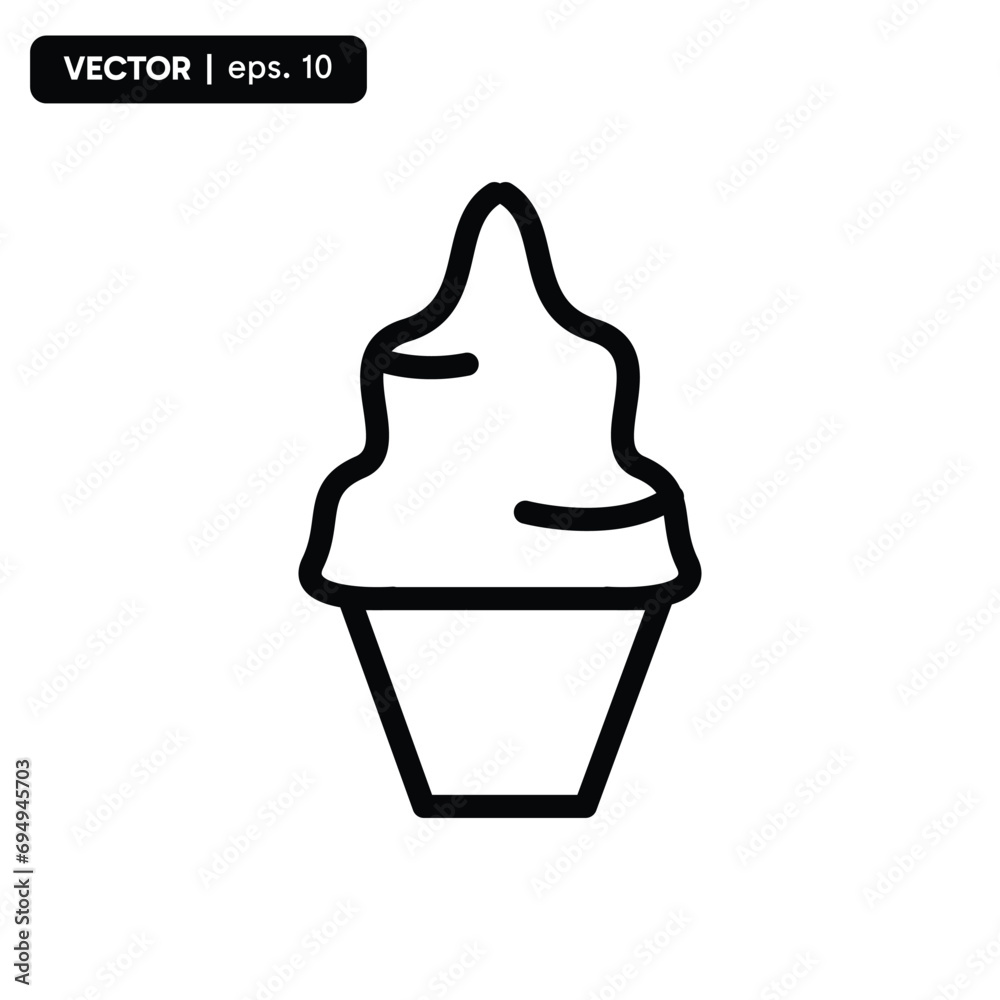 modern ice cream icon, contemporary simple ice cream icon. vector eps 10 modern ice cream icon, contemporary simple ice cream icon. vector eps 10