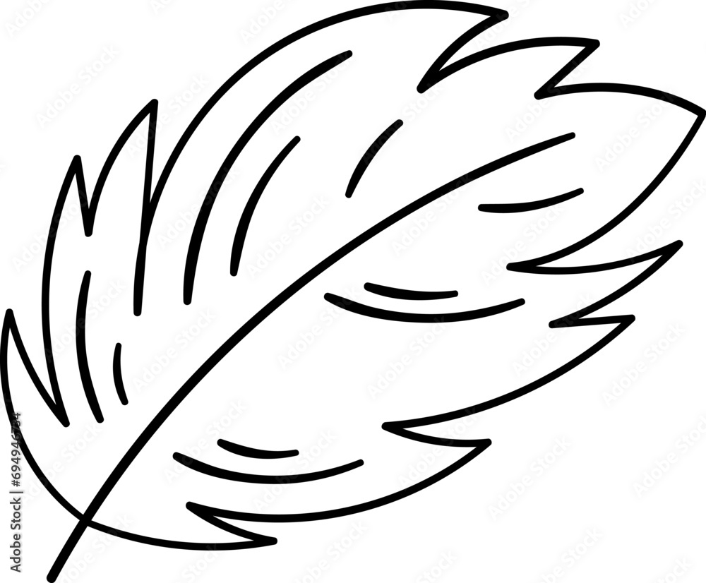 Feather Bird Outline Feather Bird Outline