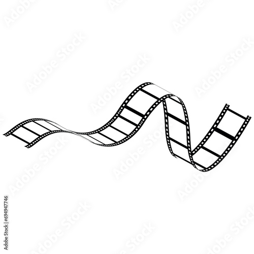film strip vector illustration. movies film background with flim roll. 3d flim roll. Media film strips roll