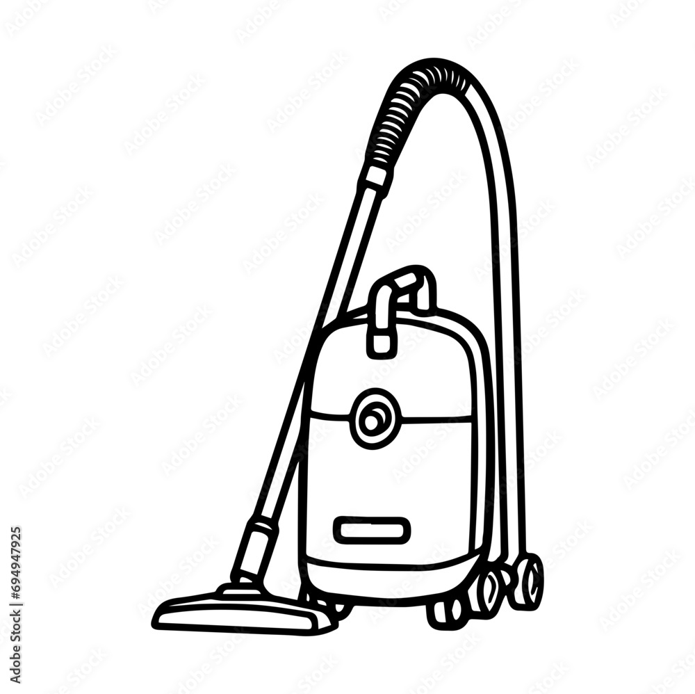 Vacuum cleaner doodle style isolated vector illustration Vacuum cleaner doodle style isolated vector illustration