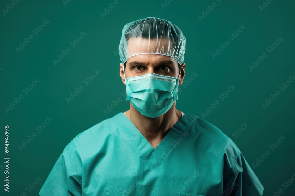 Latino doctor standing and looking in camera Latino doctor standing and looking in camera