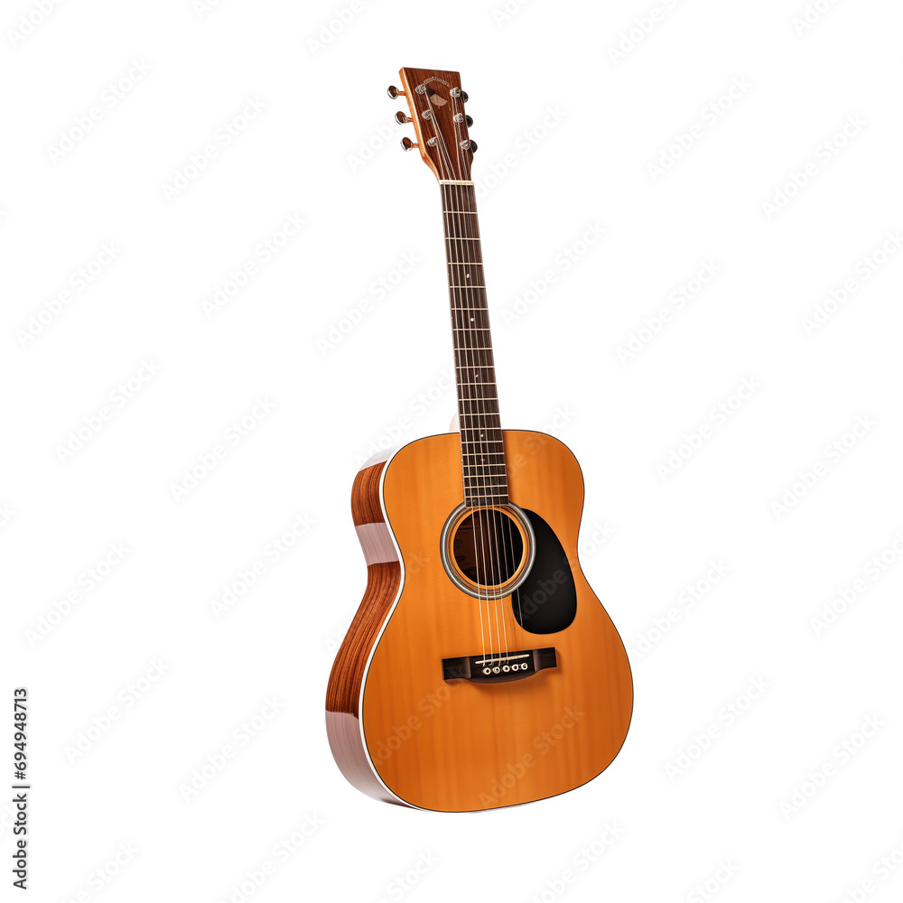 acoustic guitar isolated on white