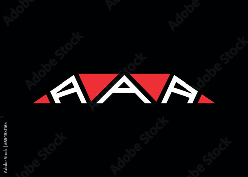 AAA Triangle letter logo design with triangle shape.Monogram letter AAA logo design vector template photo