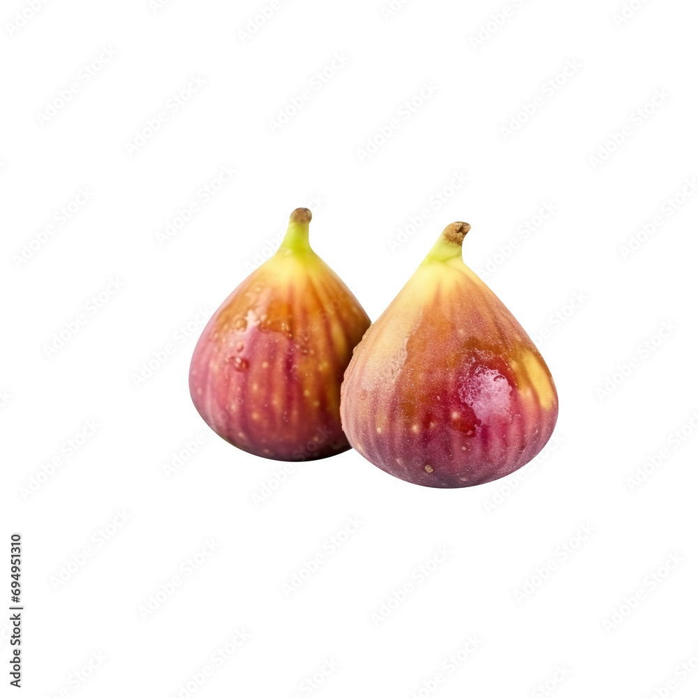 Natural Pair of Fig Isolated On transparent Background Natural Pair of Fig Isolated On transparent Background