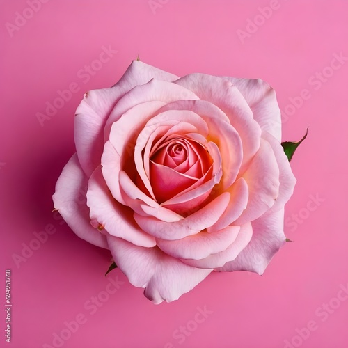Pink rose on pink background