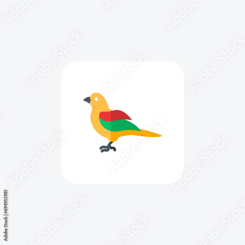 Canary flat color vector icon, pixel perfect icon