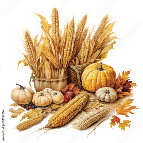 autumn still life with pumpkins