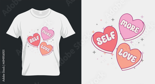 More Self Love Retro Valentines PNG Sublimation