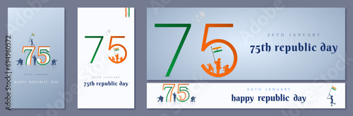 Vector, Happy Republic Day, 26th, January, Indian Republic Day, 3d text, vector Republic Day poster, design, Indian Republic Day celebrations,india gate,banner, poster, post, story, web banner, advert