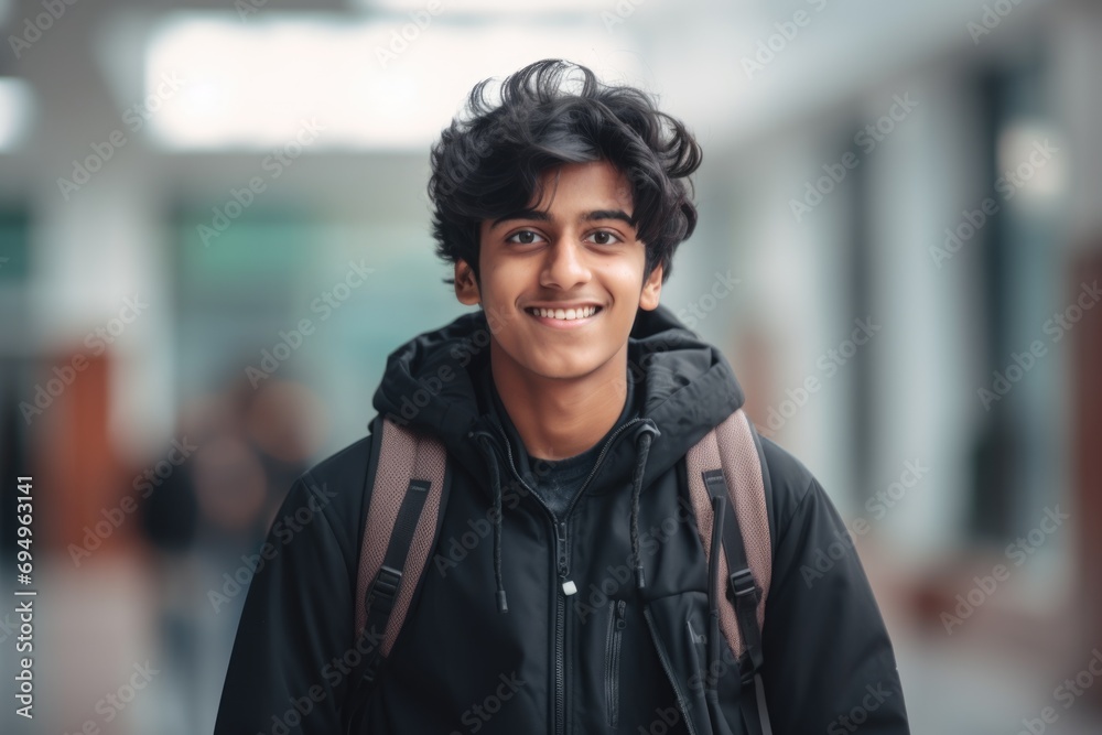 Portrait of a smiling male student on campus Portrait of a smiling male student on campus