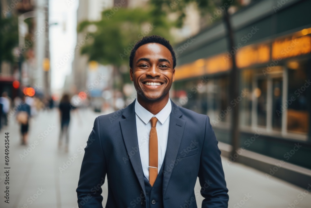 Portrait of a smiling businessman in the city Portrait of a smiling businessman in the city