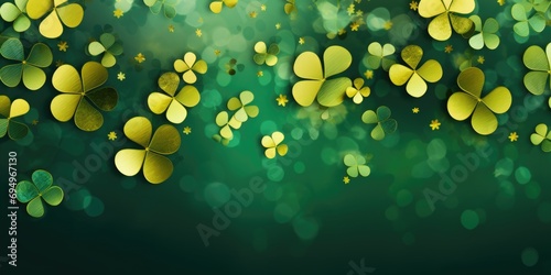 Green clover leaves with space for text