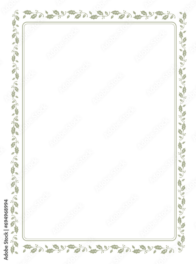 Floral frame with ornament border vector illustration Floral frame with ornament border vector illustration