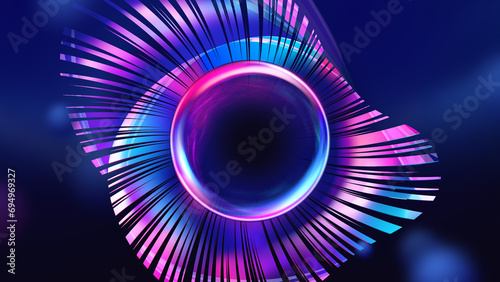 Colorful dark futuristic technology background