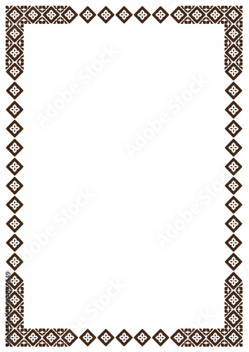 Vector frame with arabesques and orient elements, frame with ornament vector illustration	