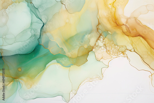 Abstract alcohol  ink Peachy Fuzz background. Abstract art, watercolour effect, dreamy painting with acrylic paint. Generative AI.
