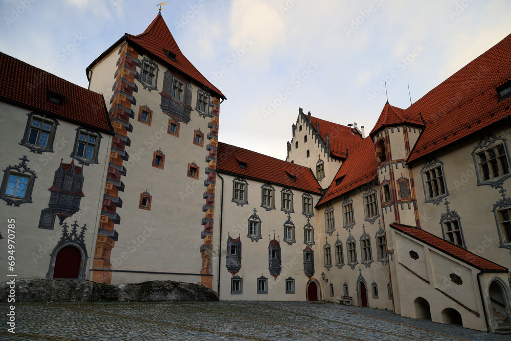 The beautiful Hohes Schloss castle in Fussen, Bavaria