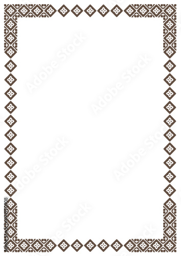 Vector frame with arabesques and orient elements, frame with ornament vector illustration	