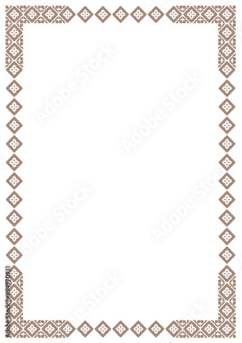 Vector frame with arabesques and orient elements, frame with ornament vector illustration	