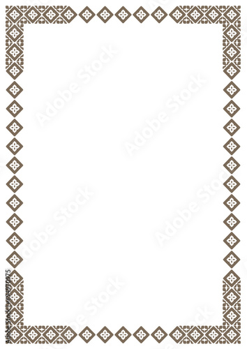 Vector frame with arabesques and orient elements, frame with ornament vector illustration	