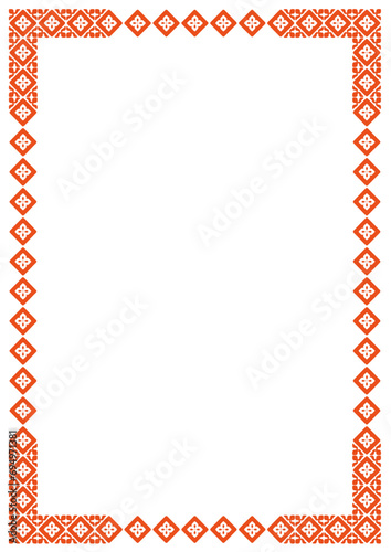 Vector frame with arabesques and orient elements, frame with ornament vector illustration	