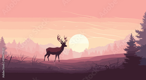 silhouette of a deer