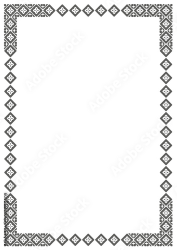 Oriental vector frame with arabesques and orient elements, frame with ornament vector illustration	