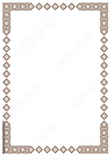 Oriental vector frame with arabesques and orient elements, frame with ornament vector illustration	