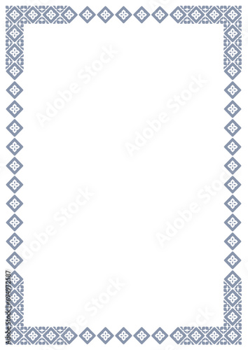 Oriental vector frame with arabesques and orient elements, frame with ornament vector illustration	