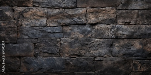 A weathered, textured black wall, full of character.