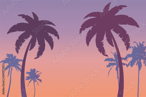 palm tree sunset on the beach (GTA 6 vice city vibe inspired)