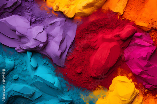 Vibrant Chalk Background Bursting with Color photo