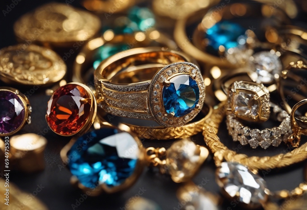 Variety of exquisite jewelry containing jewelry gold diamond gemstones Variety of exquisite jewelry containing jewelry gold diamond gemstones